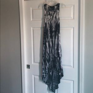 Tie dye beach dress high low